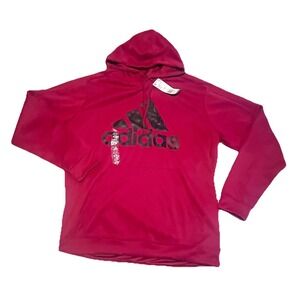 NWT Adidas Hoodie Mens‎ XL Red Activewear Pullover Bos Matrix Ti Climawarm
